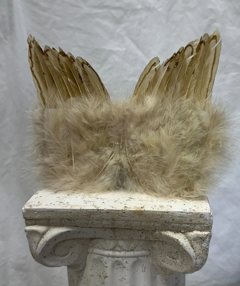 Alas, bebé, disfraz, dorado/beige, punta brillante, utilería fotográfica, suave, ¡NUEVO!  PP036 Foto 4 de 4