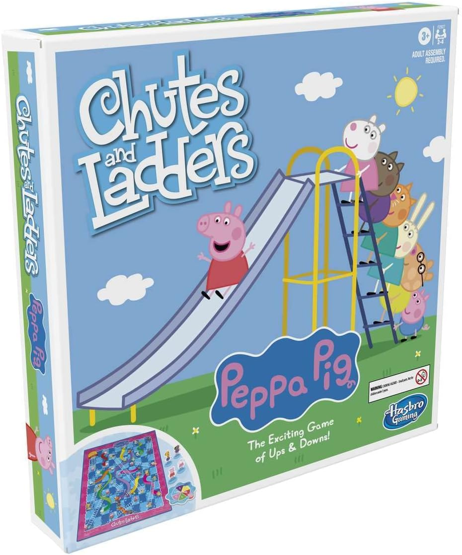 Hasbro Gaming Chutes and Ladders Peppa Pig Edition Board Game | Preschool Games