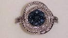 Kims Jewelers Sterling Silver Smoke Blue Diamond Spiral Ring (Size 7 & 8.25) — photo 2