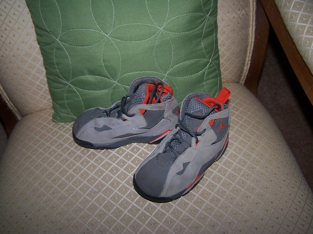 jordan true flight orange and grey