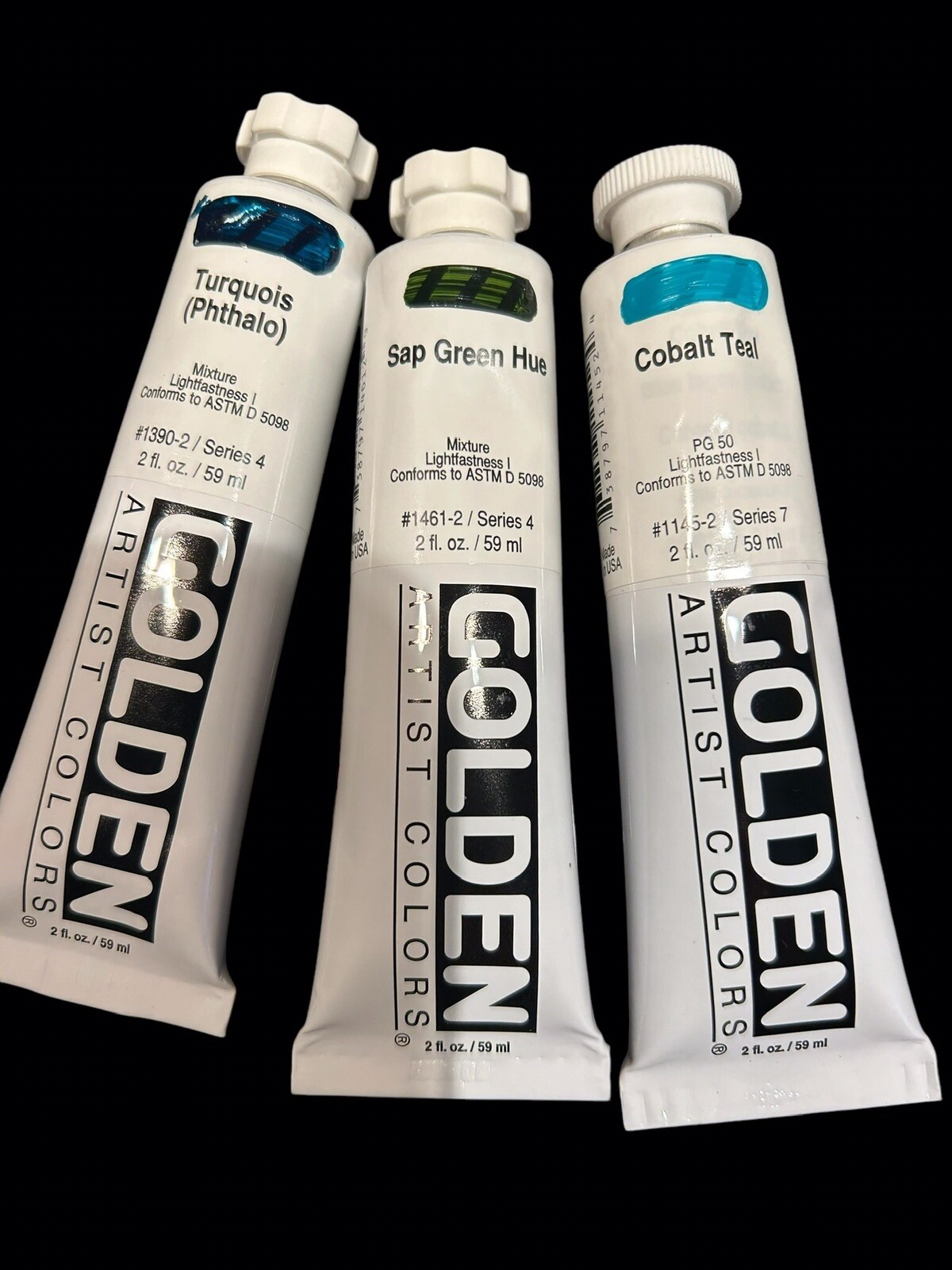 Golden Heavybody Acrylic Paint Lot of 3 of 2 oz Tubes NEW eBay