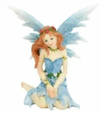 Sitting Blue Fairy, Spring Fairy, Table Decor,  Birthday/Get Well Gift