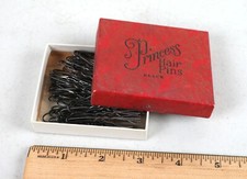 Vintage Box Princess Hair Pins Black