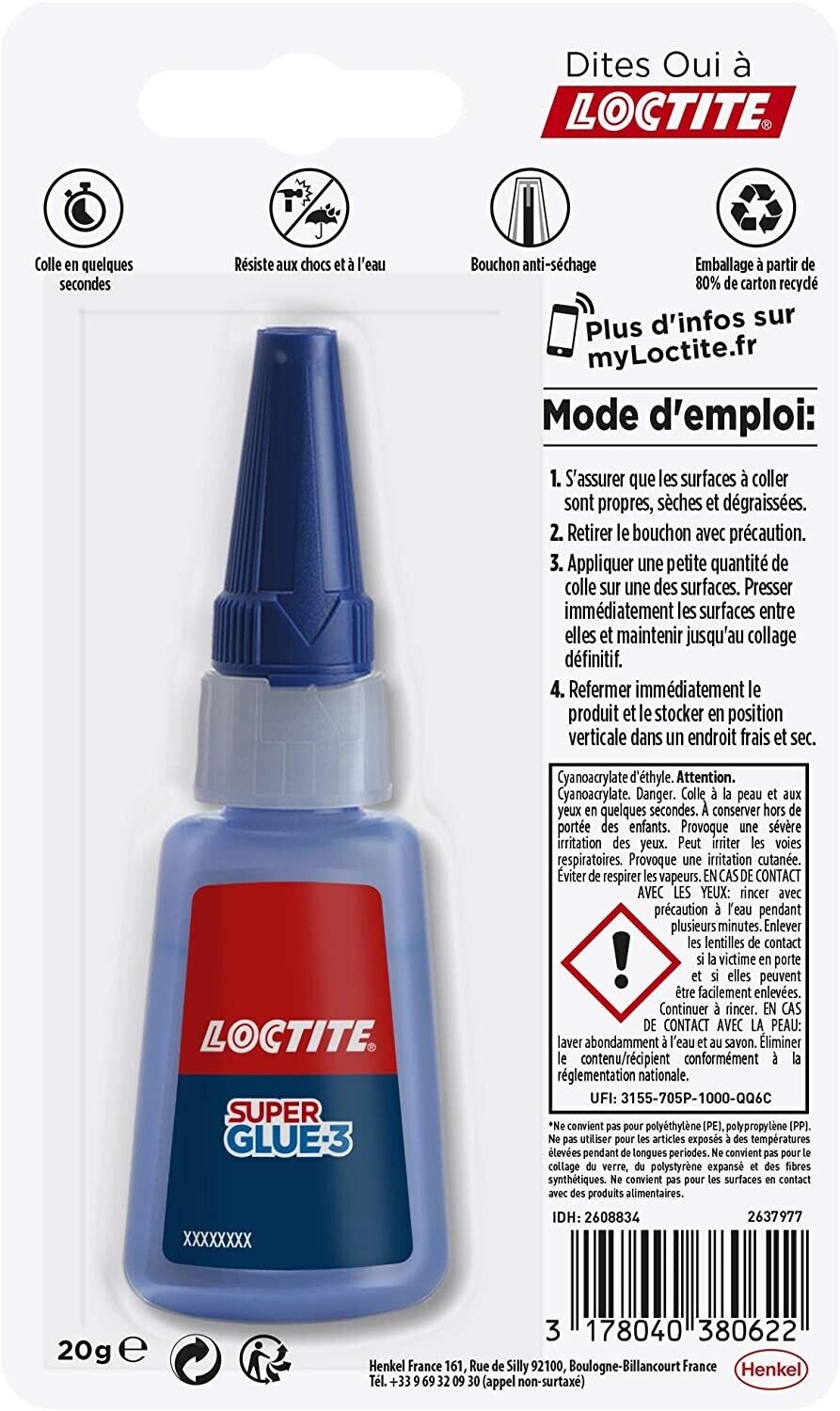 Colle superglue LIQUIDE cyanoacrylate - Pour coller ton hardscape - 20g 