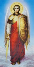 Archangel Michael Bead Embroidery Scheme on Canvas DIY Printed Pattern zp -041