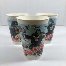 Vintage 1976 King Kong 7 Eleven Cups Made In USA Lot Of 3