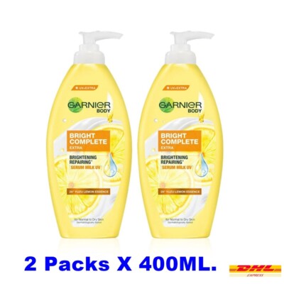 2X Garnier Body Lotion Bright Complete Extra Brightening Moisturizing 400ml