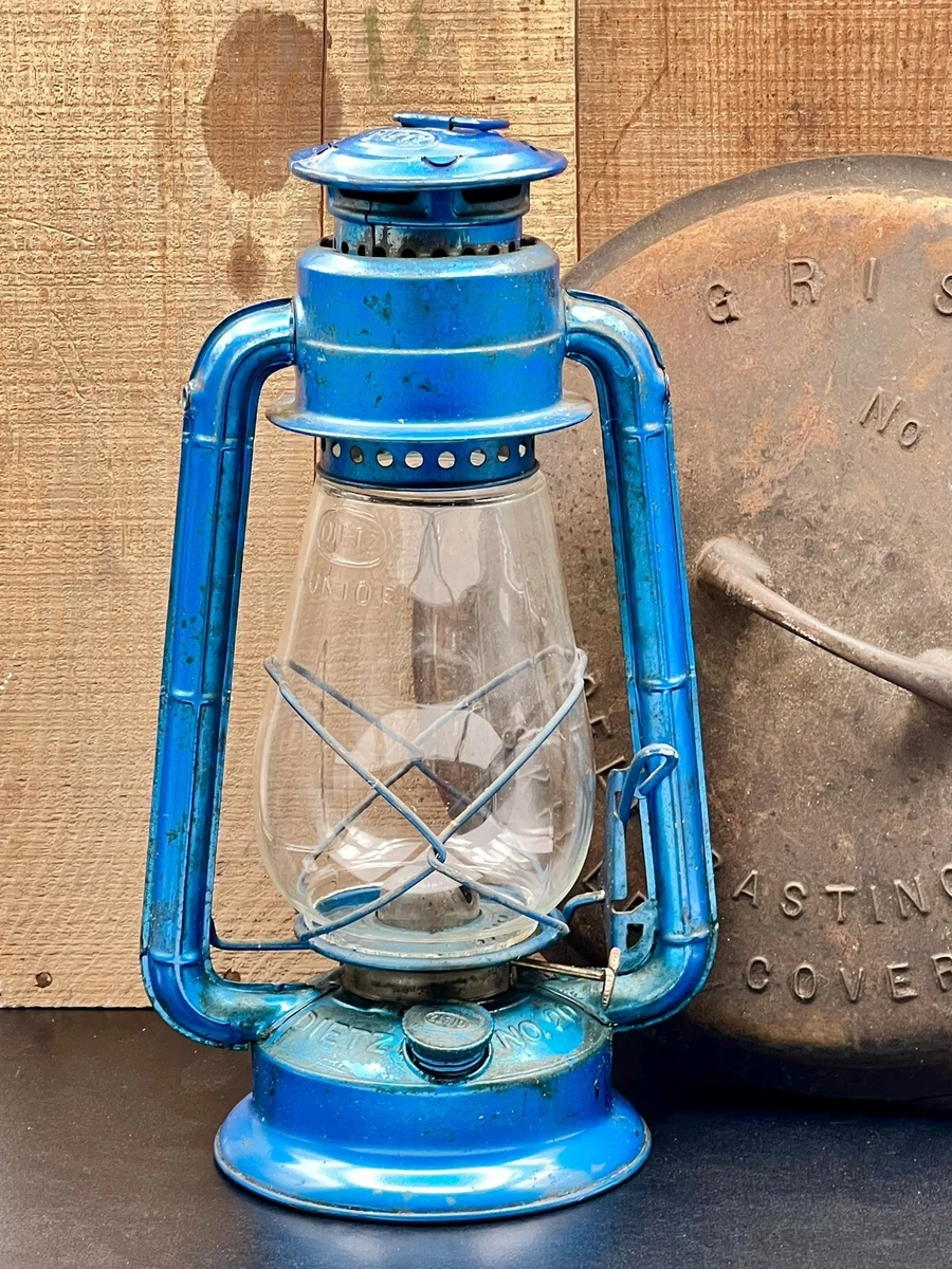 Vintage Dietz Blue Kerosene Lantern No. 20 Junior