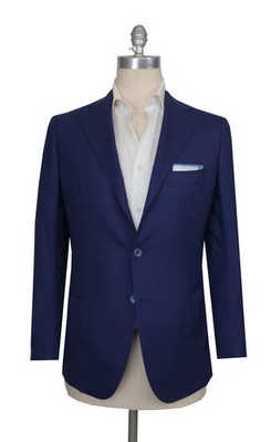 $6300 Cesare Attolini Blue Super 160's Solid Sportcoat - 40/50 - (CA221263)