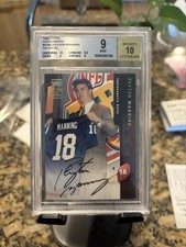 PEYTON MANNING BGS 9 1998 TOPPS #A10 ROOKIE CERTIFIED AUTO GOLD RC COLTS