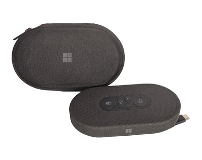 Microsoft Modern USB-C Speaker, Microsoft Teams, 2- Way Compact w/ Travel Case