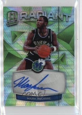 2018-19 Spectra Radiant Signatures Neon Green Prizm /49 Mark Aguirre Auto 1dm4