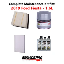 2019 Ford Fiesta 1.6L Complete Oil, Air & Cabin Filter Kit (5W-20)