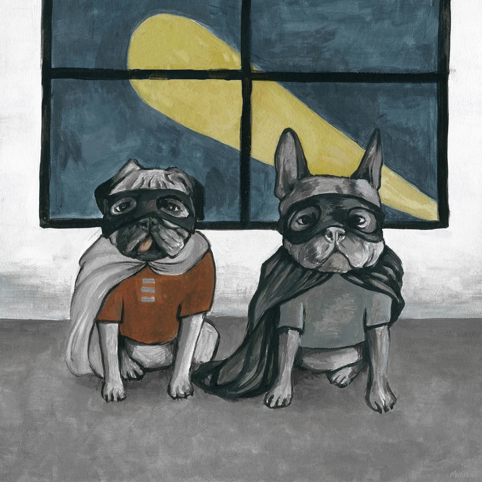 Impresión de pintura de héroes de cuatro patas de Marmont Hill sobre lienzo envuelto Foto 2 de 4