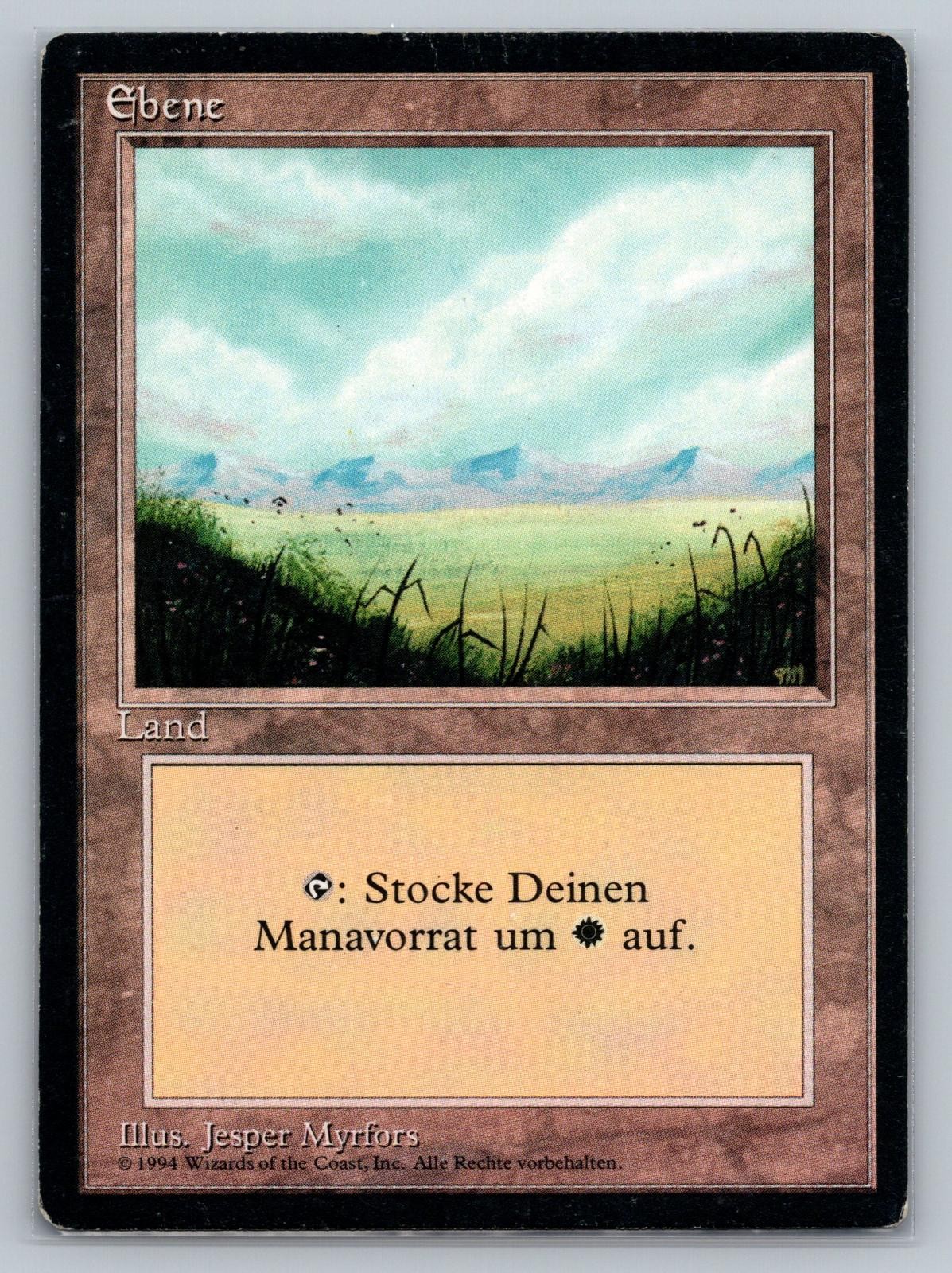 Plains (A) 293 Revised Edition 3ED MTG Land HP Myrfors Foreign BB ebene