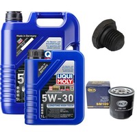 MotoröL Filter Set 5W-30 Liqui Moly 6 Liter + Schraube FüR Opel Frontera A 2.4I