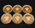 Rosenthal Versace Medusa red Set of 6 Coasters/Saucers - 10 cm (D1471)