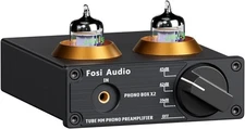 Fosi Audio BOX X2 Stereo Tube Amplifier Phono Preamp for MM Turntable Phonograph