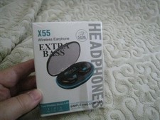 X55 Sleeping Earbuds Wireless Mini Headphones Extra Bass Calls 10M Music Android