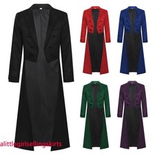 Mens Tailcoat Renaissance Rococo Coat Victorian Jacket Pirate Steampunk Jacket