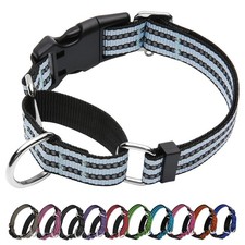 JOYEEIIOO Martingale Dog Collar - Adjustable Nylon, Reflective, Quick Release