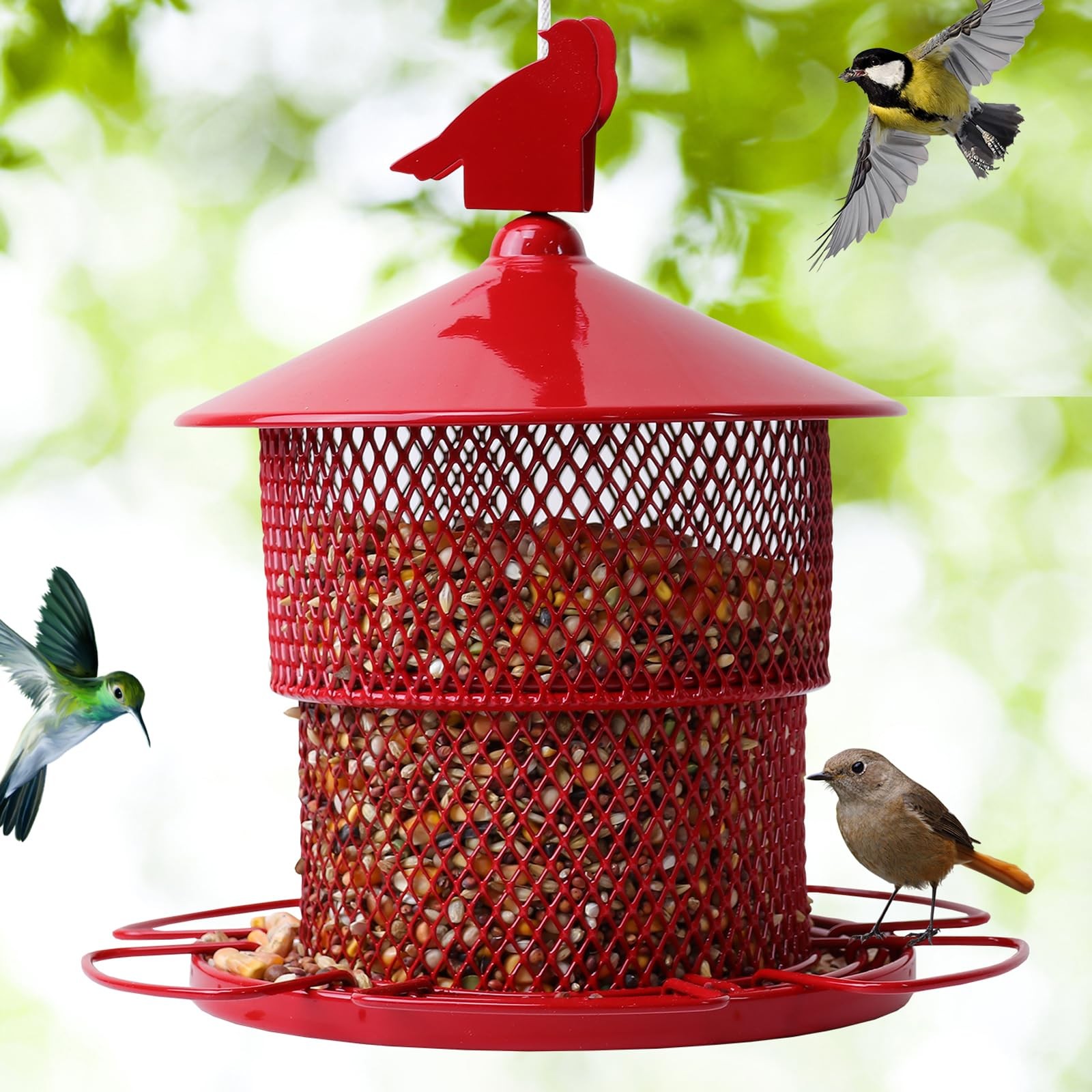For Outside Hanging, Feeders Squirrel 4 Lbs, Red