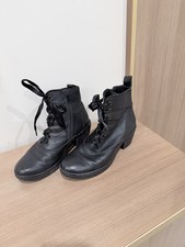 Fly Londo Ankle Booties Boots Black Lace Up Zipper Women?s Size 38 7.5