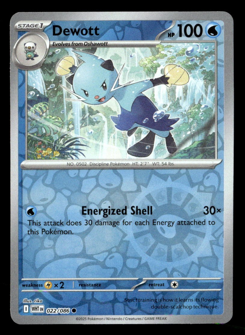 Pokemon Dewott #022/086 tcg Near Mint or Better