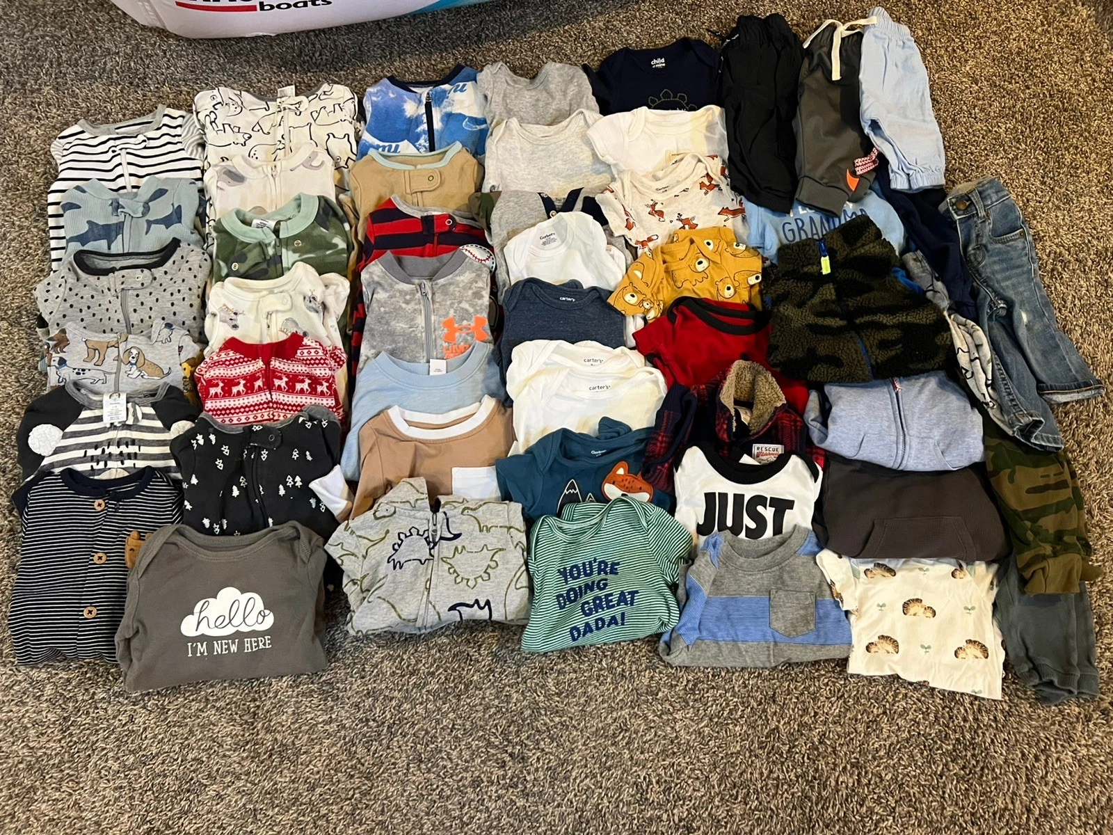 Baby Boys Size 3 0-3 Months Huge Lot of Winter Clothes 50 Items Nike, UA, Carter
Opens in a new wind