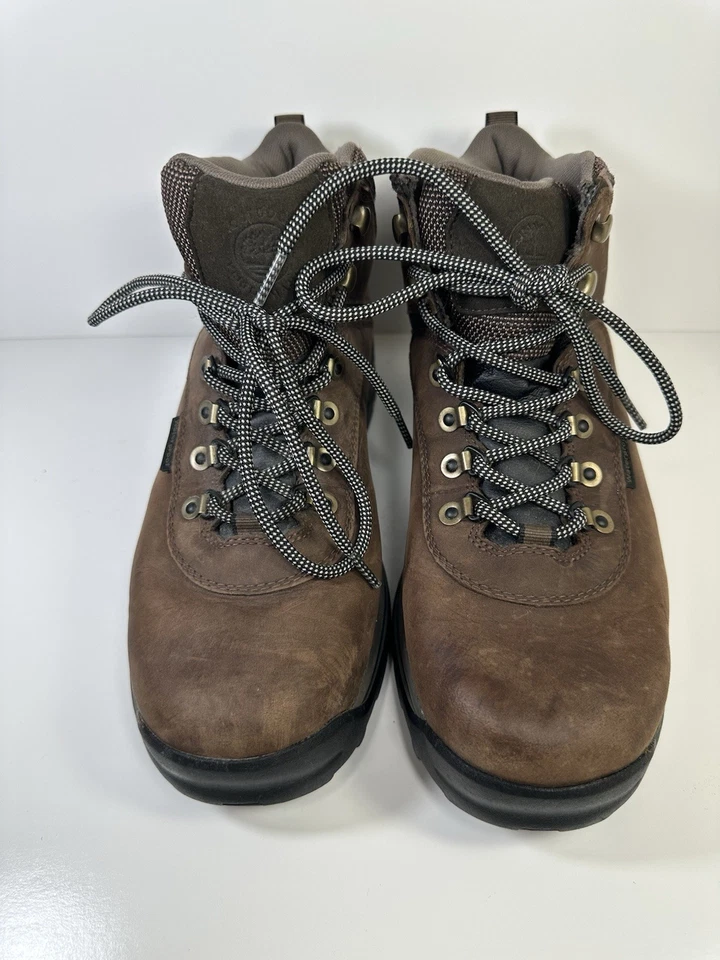 Timberland Ledge Mid Hiking Boots Mens 9.5 W Brown Leather Round Toe Ankle 12135 - Image 4 of 4