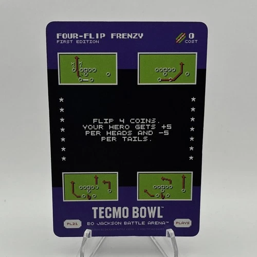 Tecmo Bowl Bo Jackson Battle Arena SP Four-Flip Frenzy PL21 Play 21 1st Ed