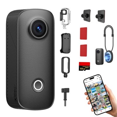 SJCAM C100PRO 4K Thumb Body Camera Standard Combo POV Camera Magnetic Action Cam