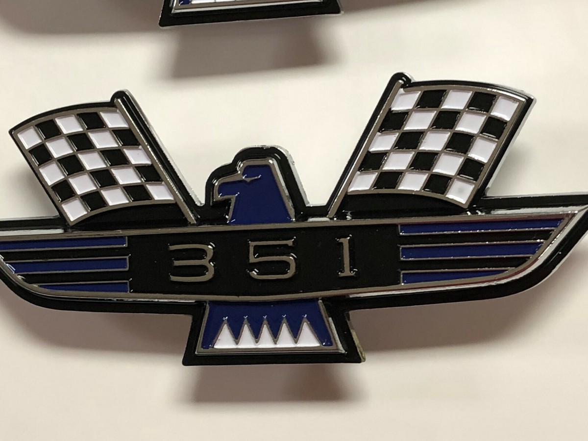 Engine Liter Emblems 351 Windsor Emblem ZZ 2pcs 5.4L Liter High Performance Badge V6 Engine ...