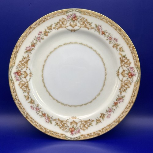 VTG Salad Plate Narumi Japan NAR24 Green Gold Floral 7 3/8 Inch Replacement HTF - Picture 1 of 7