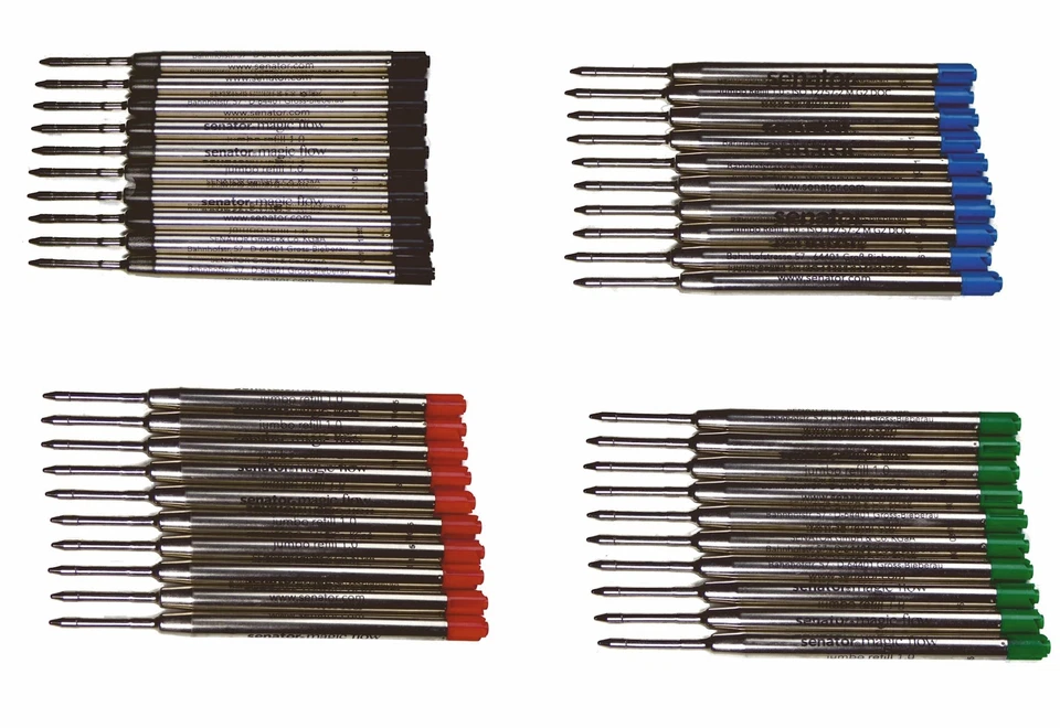 SENATOR GMBH&CO.KGAA 10 x Senator® Kugelschreibermine Großraummine, metall,dokumentenecht, M,