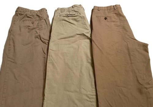 Lot of 3 pair Mens Khaki pants 34x29 Casual Dress Pants Straight Aeropostale.. - Picture 2 of 19