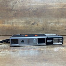 Minolta Autopak 450E Black Pocket Film Camera with Built In Flash UNTESTED PARTS