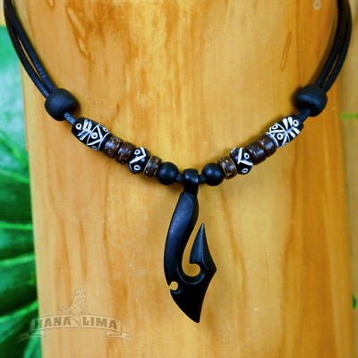 Leather Necklace Surfer Necklace Hei Matau Maori Men's Necklace Women's  Necklace