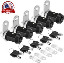 Cerraduras Gabinete Cajon Metal Fundido Presion 2 Llaves De Seguridad 5Pcs NUEVO