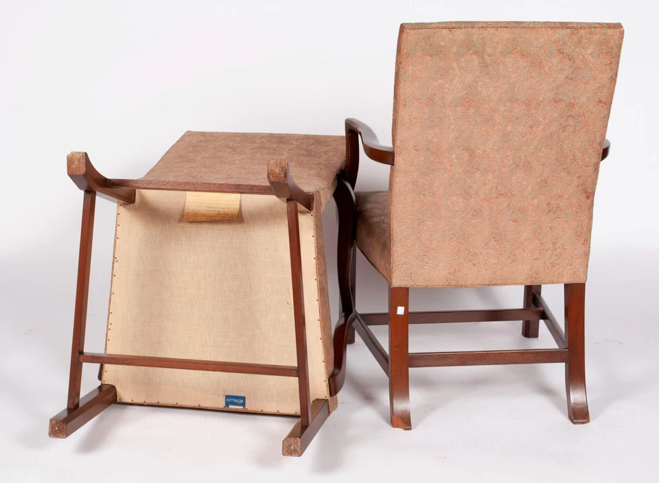 Par de sillones Kittinger Williamsburg caoba Chippendale CW 171 Foto 4 de 4