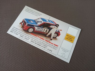 C.E.C Card   Renault 5 Turbo 1983 Bruno Saby Very Good Condition.