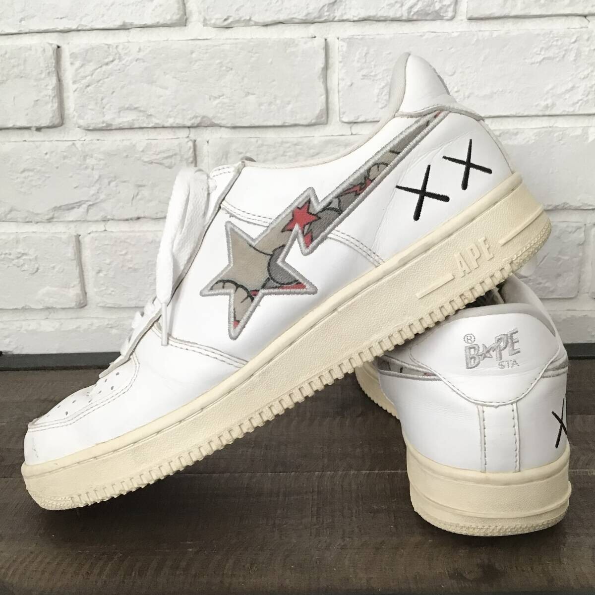 KAWS × BAPE STA Leather Sneakers a bathing ape star NIGO US 11 | eBay