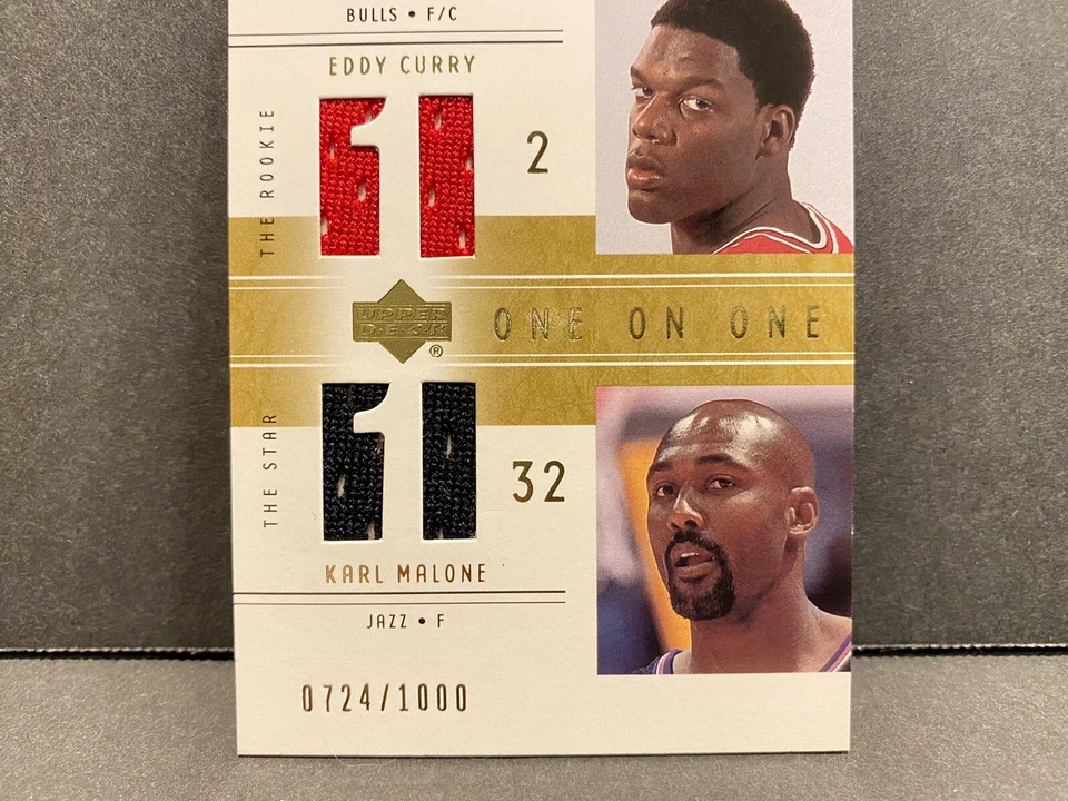 2001-02 Upper Deck Honor Roll One on One /1000 Eddy Curry Karl Malone #123 NBA! - Image 3 of 4