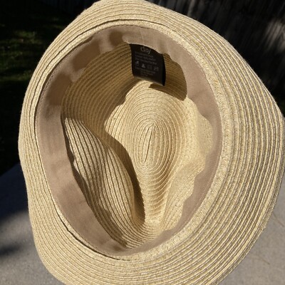 David & Young Straw Fedora Hats: Multi Brown David & Young Multi braided Straw Americano Fedora | eBay main image 2