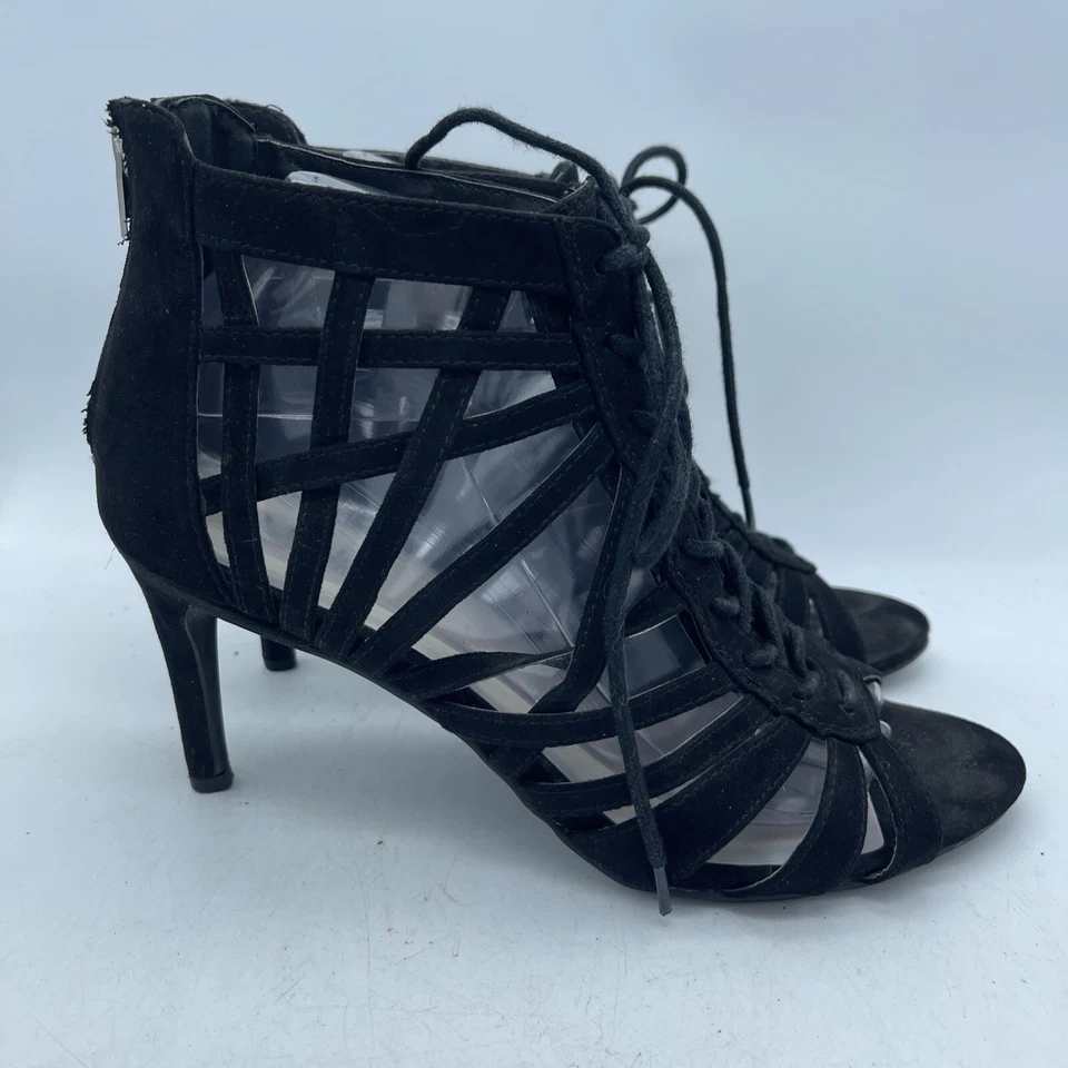 Tacones de aguja a.n.a de gamuza sintética con tiras y cremallera talla 8M Foto 2 de 4