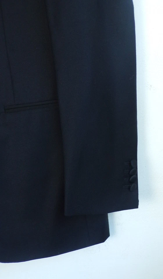 Abrigo deportivo chaqueta de esmoquin personalizada forrada formal negra ASTOR & BLACK para hombre talla 42 Foto 4 de 4