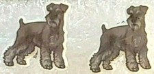 Schnauzer Dog Teeny Tiny Flat Acrylic Post Stud Earrings Jewelry