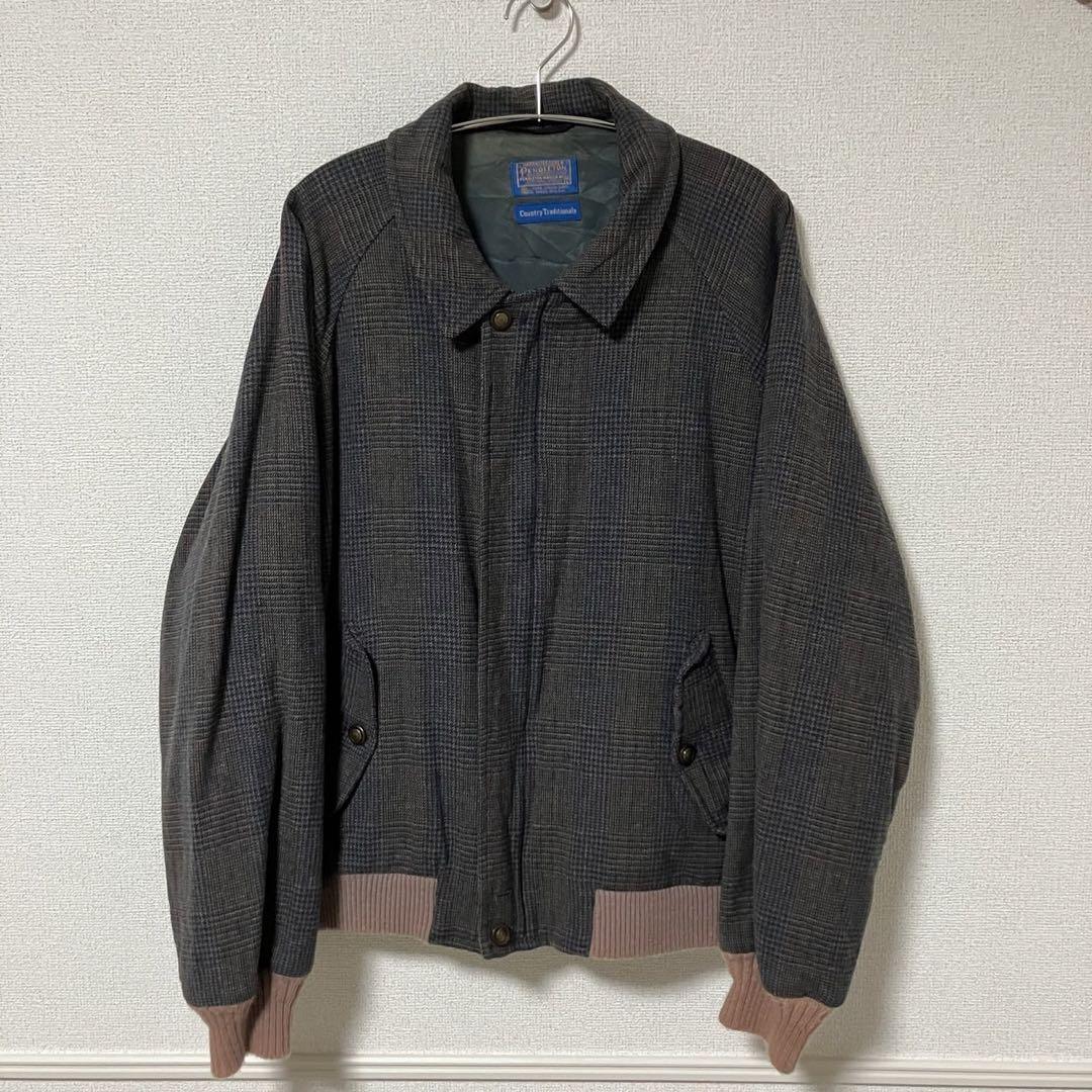 80-'s wool swing top blouson brown 80S Usa Made PENDLETON Wool