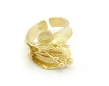 Adjustable Ring Bezel Setting Raw Brass 5 mm Round Setting 7US - 9US  size 4786