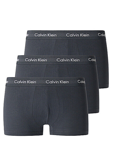 BÃ³xer Calvin Klein BÃ¡sico Low Rise -3 Pack- (Negro con Logo Blanco)...